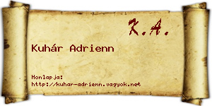 Kuhár Adrienn névjegykártya